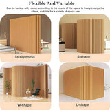 Adjustable Foldable Kraft Paper Room Divider, Portable Freestanding Partition, 6x2.4m Brown & White