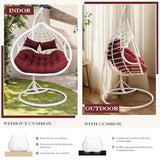 lihtsofty Double Egg Chair Cushion Replacement 55x35in Thickened Double Egg