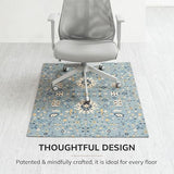 Anji Mountain Rug'd Office Chair Mat for Carpet & Hardwood Floor - Jacquard Woven, Anti-Slip Backing