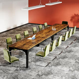 13FT Conference Table, Super Sturdy Large Rectangle Meeting Seminar Table for 16 Person