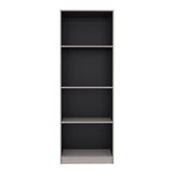 Tuhome Home 71" Tall Standard Bookcase with 5 Open Storage Shelves, Closed Back, Freestanding Living Room, Office or Bedroom Storage (Model M1), Silver Oak/Wenge