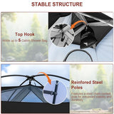 Camping Shower Tent, 7.9 FT Extra Tall Oversize Privacy Tents, Portable Outdoor Bathroom Toilet Tent with Floor, Easy Set Up Privacy Shelter for Dressing, Hiking, Fishing, UPF50+