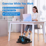 MERACH Under Desk Elliptical Machine, Leg Exerciser While Sitting for Seniors Adults Fully Assembled, Elliptical Exercise Machine Portable Electric Pedal with Remote Control&12 Auto Mode