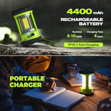 elesall Camping Lantern, 3000LM LED Rechargeable Battery Operated Lantern, 5 Light Modes, COB Waterproof Lantern Flashlight, Camping Light for Power Outage, Hurricane, Survival, Hiking