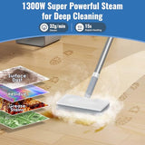 FEPPO Steam Mop & Handheld Steam Cleaner for Home and Floor Cleaning, 15s Heat-Up, 230°F Powerful Steamer with 10in1 Multi-Purpose Attachments for Floor,Hardwood,Tile,Grout,Window,Kitchen,Bath