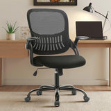 Sweetcrispy Home Office Managerial Executive Chair, Ergonomic Mesh Adjustable Swivel Mid-Back Chair