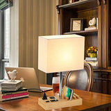 Dreamholder Desk Lamp with 3 USB Charging Ports, Table Lamp with 2AC Outlets and 3 Phone Stands, Nightstand Bedside Lamp