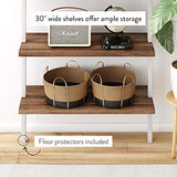 Nathan James Theo 6-Shelf Tall Bookcase, Wall Mount Bookshelf