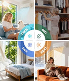 17000 BTU Mini Split AC/Heating System - Pre-charged Split Air Conditioner with Heat Pump, 17 SEER2, 230V Energy Efficient