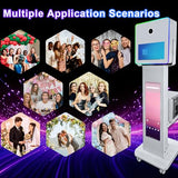 Portable DSLR Photo Booth Machine with 15.6" Touch Screen, Photo Booth with 29" LCD Display