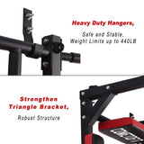 Luckyone Multifunctional Wall Mounted Pull Up Bar/Chin Up bar,Dip Station for Indoor Workout Supports to 440 Lbs Luckyone