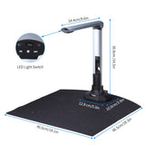 QERTYHJK Portable Book and Document Camera Scanner 2.0 High Speed with LED Light