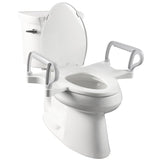 Bemis Assist Toilet Seat with Built-in Support Handles, Hinges Never Loosen, Fits Round and Elongated