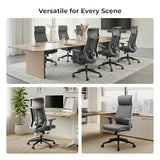 EUREKA ERGONOMIC Valen Leather Desk Chair, High Back Office Chairher Office Chair with Wheels