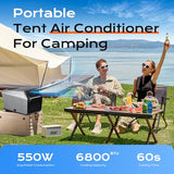 BAYKUL Portable Tent Air Conditioners,6800/7500 BTU Cooling&Heating 5-in-1 Portable Air Conditioner,Compact Design for Indoor & Outdoor Use for Picnics,Truck,RV,Van Parking Cooling