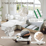 Oversized Modular Sectional Sofa, Comfy Down Fill Cloud Couch, 3 Seater Modular Sofa Couch with One Single Seat