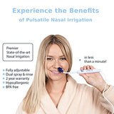 Irrigation System with 30 SinuAir Saline Packets, Pulsating Nasal Congestion Health Solutions