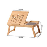Laptop Stand, Natural Flower Lap Tray Foldable Breakfast Serving Bed Tray Lap Desk