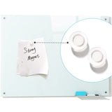 Magnetic Glass Whiteboard, 36"x48"(90x120cm) Frameless Dry Erase Board White Board Surface Wall Mounted for Office, Classroom & Home NEOBAN