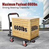 Upgraded Foldable Push Cart Dolly,560 lbs. Capacity Moving Platform Hand Truck