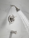 Delta Faucet Foundations Chrome Shower Faucet Set with 2-Spray Chrome Shower Head, Tub and Shower Trim Kit, Shower Faucet Sets Complete, Chrome BT1341 (Valve Not Included)