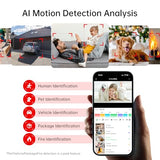 Security Cameras Wireless Outdoor 2K: Battery Powered WiFi Camera with AI Motion Detection for Home - Color Night Vision Spotlight Siren Alarm 2-Way Talk
