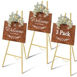 50 Inch Display Stand Adjustable 3 Tier Easel for Wedding Sign, Posters, Paintings