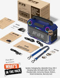 AFIFR Outdoor Bluetooth Speaker, 160W Loud Bass! Rugged, IP67 Waterproof, 24H Playtime with Lights, Wireless TWS Pairing Portable Speakers for Party, Outsides, Travel, Beach, Garage(Tide Blue)