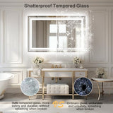 WTTY 60" x 30" LED Bathroom Mirror with Light | Anti-Fog