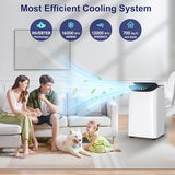 Humhold Inverter 16000BTU Portable Air Conditioners with Remote, Free Stand Cooling Portable AC Unit for Room up to 800 sq.ft, with Dehumidifier & Fan, Dual Hose, Quiet Sleep Mode(42dB), Windows Kit