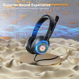 Headphones with Mic for Pc with Noise Canceling Microphone for Laptop, USB Headphones for Work from Home/Call