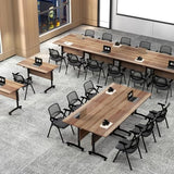 Modern Conference Table, Folding Conference Room Table with Rolling Wheels