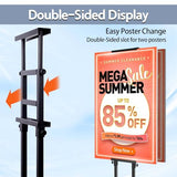 Poster Stand Heavy Duty Poster Board Stand, Double-Sided Poster Sign Stand Up to 83 inches