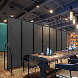 Foldable Privacy Screens Rolling Room Partition with arms Versatile Freestanding Dividers for Hospitals