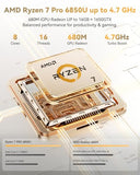 NIMO 15.6" FHD Business Laptop, AMD Ryzen 7 PRO 6850U, 32GB LPDDR5 1TB SSD, Radeon 680M Graphics