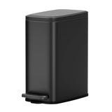 Bathroom Trash Can with Lid Soft Close, 6L/1.6 Gallon Stainless Steel Slim Garbage Can with Foot Pedal