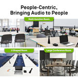 Wireless Pair up to 6 Conference Speakers/Microphones Vocal, 360°Voice Pickup, Two-WayAI Noise Reduction, Audio