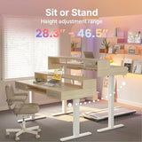 55″ x 26″ Electric Standing Desk with 2 Drawers &24.4″ Large Keyboard Tray