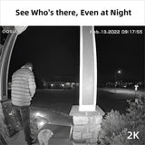 Doorbell Camera Wireless, Battery-Powered Video Doorbell, 2K Resolution,Support Local Storage