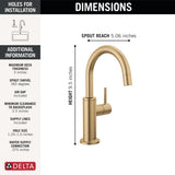 Delta Faucet Clarifi Under Sink Reverse Osmosis Water Filter System with Gold Contemporary Beverage Dispenser Faucet