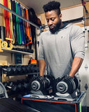 ATIVAFIT Adjustable Dumbbell Set 11–88LB Single, Heavy Adjustable Free Weight with Quick Dial, Double Safety Lock & Anti-Slip Steel Grip for Advanced Strength Training