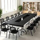 Folding Conference Table with Wheels,Flip Top Mobile Modular Conference Room Tables