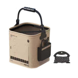 Collapsible Fishing Bucket 3.7 Gallon/14L - Portable Folding Live Bait Bucket with Aerator Pocket, Rope & Net for Live Fish & Shrimp, Kayak, Camping, Hiking