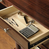 Sauder Palladia Computer Desk with Hutch, Large Storage and File Drawer