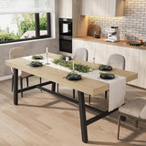 GarveeHome Industrial Dining Table for 6-8 People