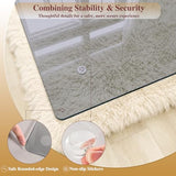 MYSUNORIA Tempered Glass Chair Mat for Carpet, 46"x55" Grey Floor Mat