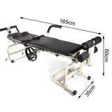 RustyVioum Inversion Traction Table, Cervical Spine Lumbar Back Stretcher Machine Adjustable Length, Back Stretcher Decompression Without Going Upside Down, Lumbar Traction Device, Black RustyVioum