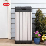 38‑Gallon Outdoor Trash Can – Resin Patio Garbage Bin with Locking Lid & Easy‑Clean