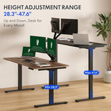 Large Dual Motor Electric Standing Desk, Black Walnut - 198 LBS Heavy-Duty Capacity