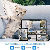 【16CH Expandable】Hiseeu Home Security Camera System, 24/7 Recording